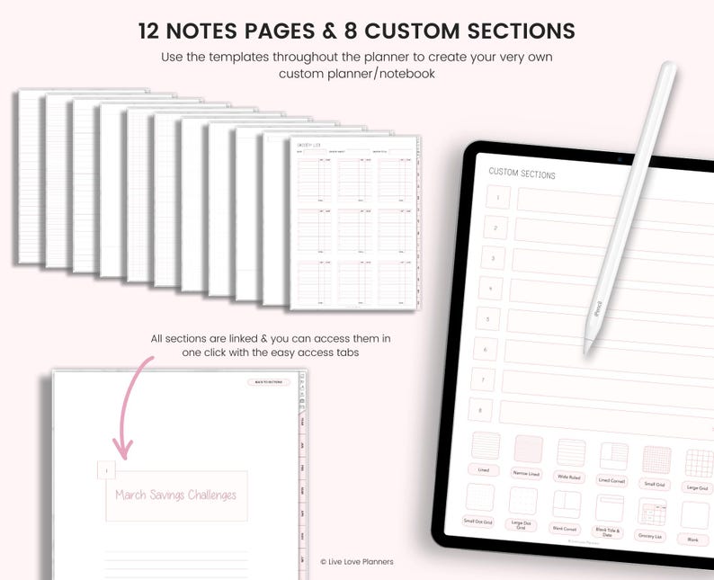 Digital Budget Planner: Finance Tracker, GoodNotes Compatible (Portrait) (PDF Download