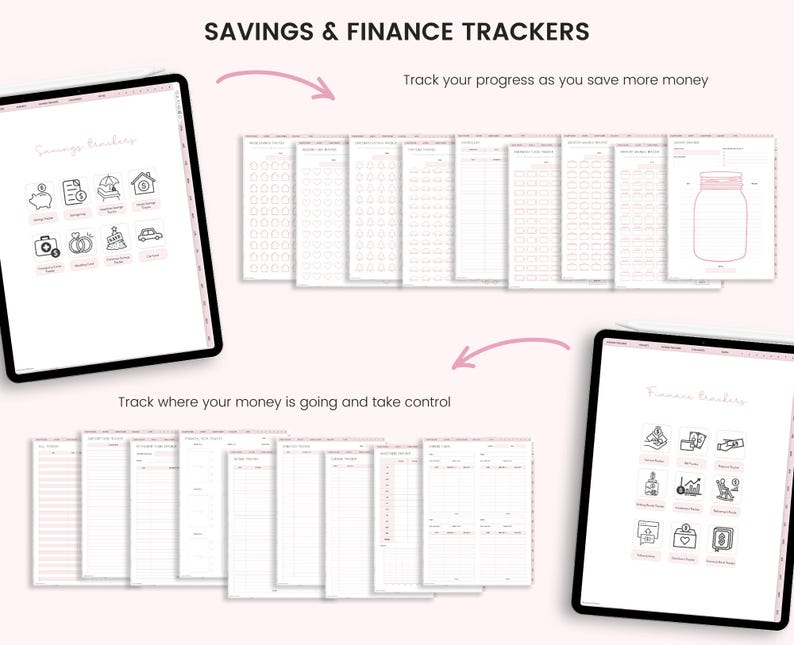 Digital Budget Planner: Finance Tracker, GoodNotes Compatible (Portrait) (PDF Download