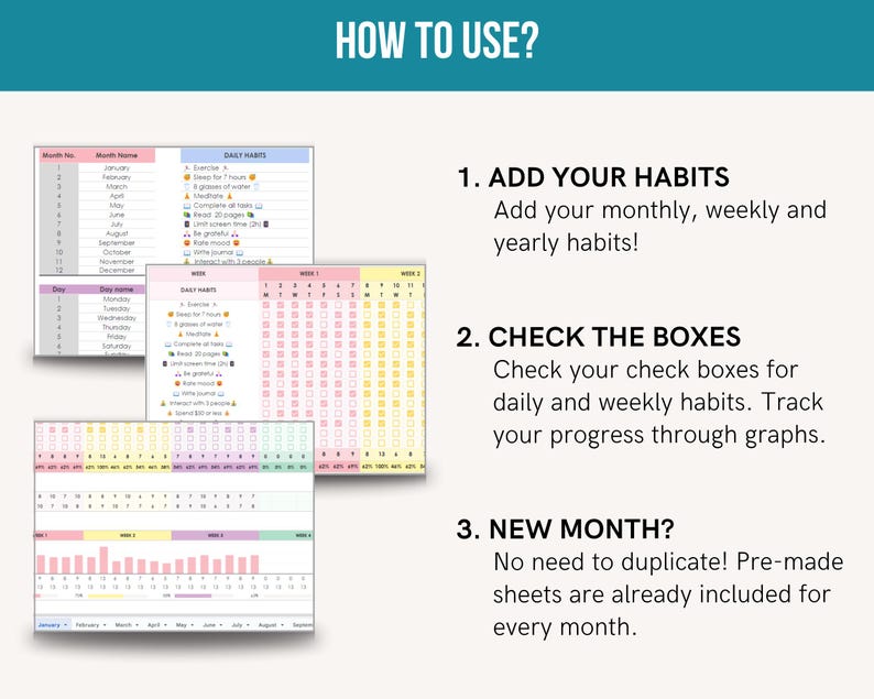 PLR 2026 Habit Tracker Google Sheet: Resell Rights, Floral Design (Digital Download)