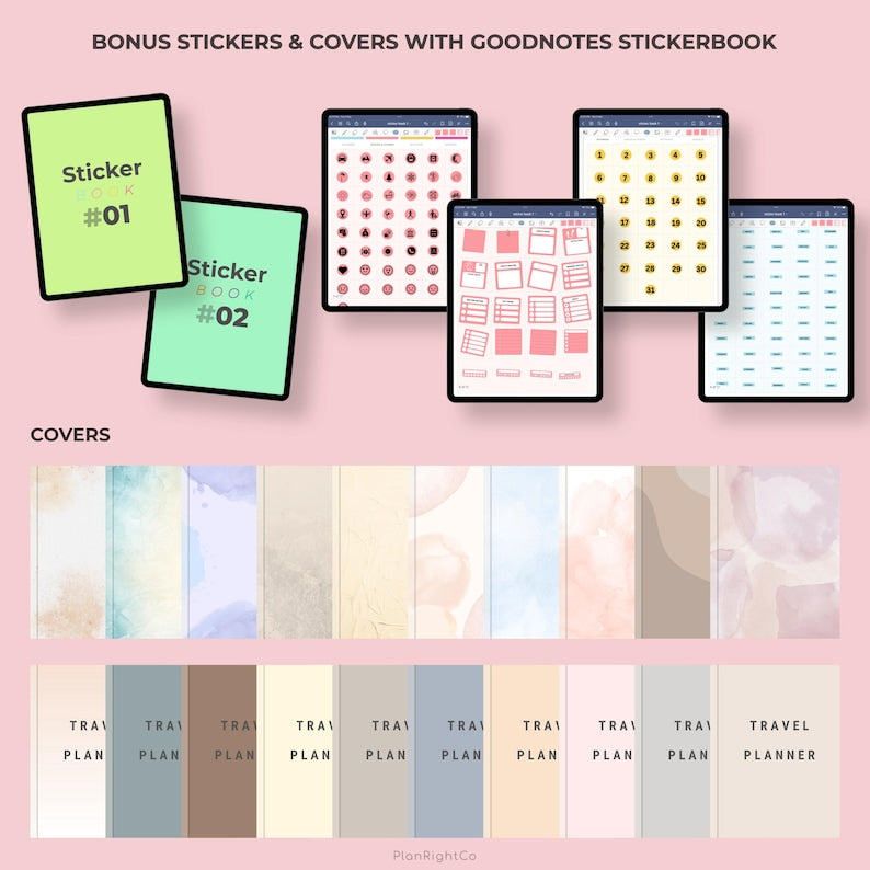 Digital Travel Planner, Travel Journal, Trip Planner, Vacation Planner, Travel Organizer, Holiday Planner, GoodNotes Planner, Packing List