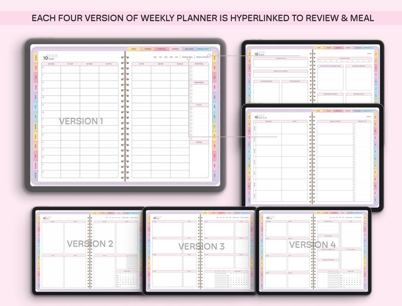 All-in-One Digital Planner 2026, 2027, 2028 Digital Planner, Digital Journal, Digital Goodnotes Template, Weekly, Daily Planner, Notability
