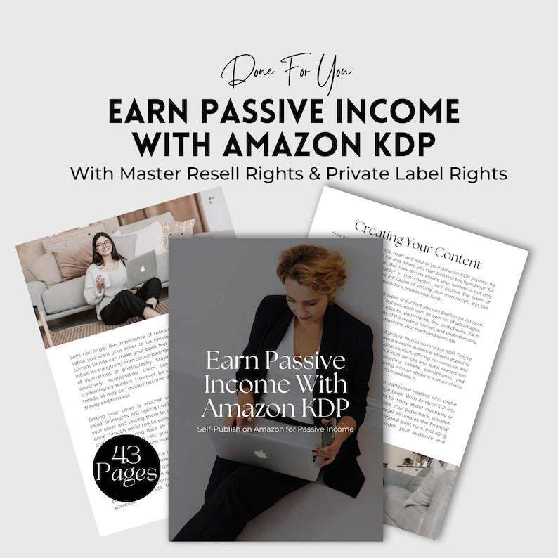 Amazon KDP Guide: Passive Income eBook with MRR + PLR (Digital Download)