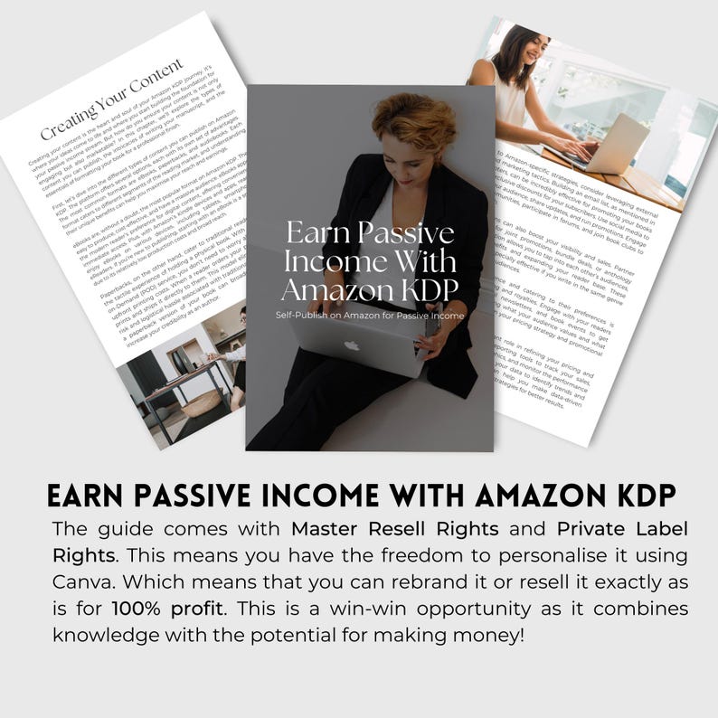 Amazon KDP Guide: Passive Income eBook with MRR + PLR (Digital Download)
