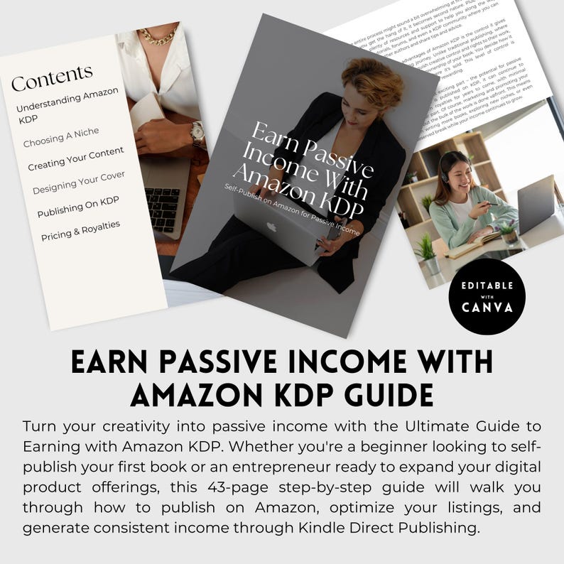 Amazon KDP Guide: Passive Income eBook with MRR + PLR (Digital Download)