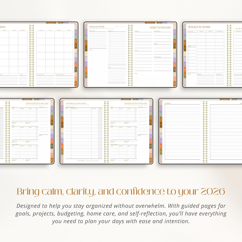 2026 Digital Planner | ADHD-Friendly Hyperlinked GoodNotes Planner | Goal, Budget, Health & Home Organizer | Undated Life Plan