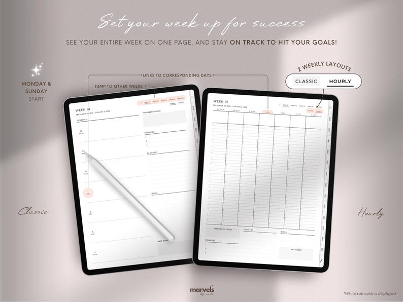 Simple Digital Planner | 2026 Planner | Minimalist Planner | Daily Planner, Weekly Planner, Monthly Planner, iPad Planner, GoodNotes Planner