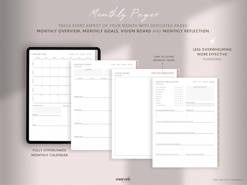 Simple Digital Planner | 2026 Planner | Minimalist Planner | Daily Planner, Weekly Planner, Monthly Planner, iPad Planner, GoodNotes Planner