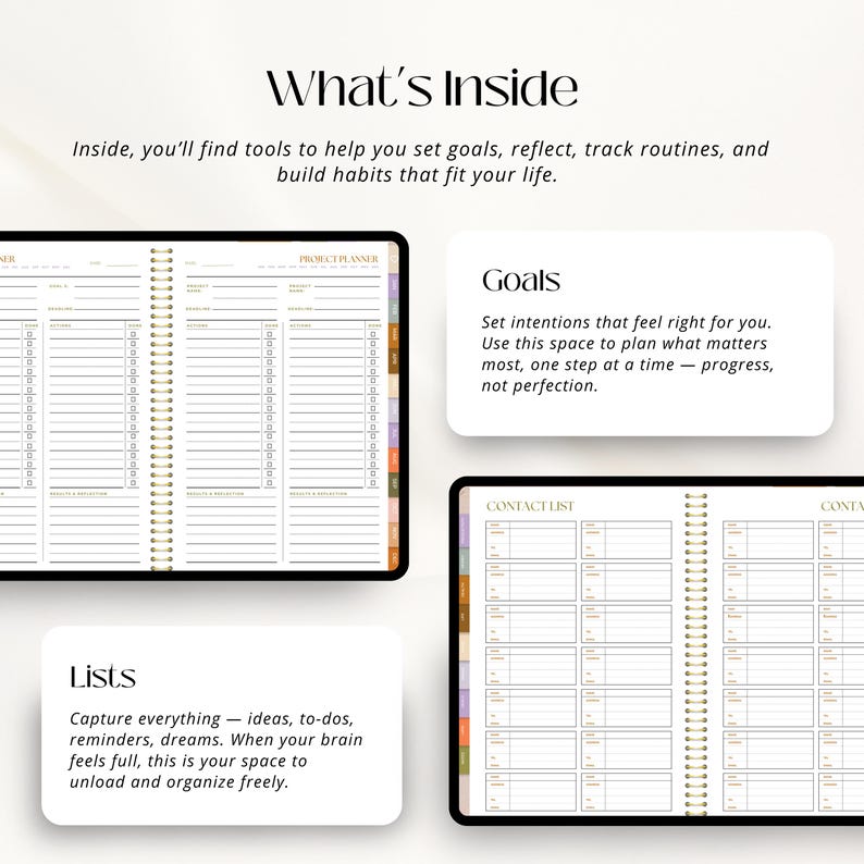 2026 Digital Planner | ADHD-Friendly Hyperlinked GoodNotes Planner | Goal, Budget, Health & Home Organizer | Undated Life Plan