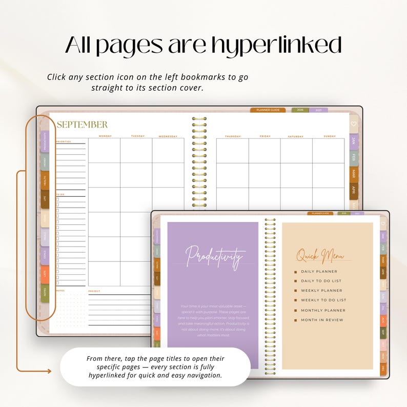 2026 Digital Planner | ADHD-Friendly Hyperlinked GoodNotes Planner | Goal, Budget, Health & Home Organizer | Undated Life Plan