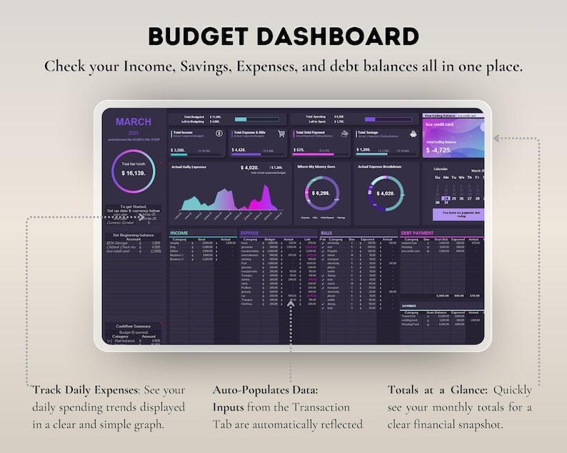 Simple Budget Spreadsheet PLR Template: Google Sheets & Excel | Income Expense Bill | Editable Finance tracker