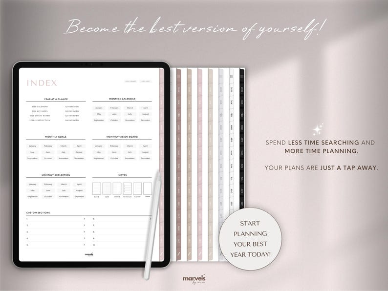 Simple Digital Planner | 2026 Planner | Minimalist Planner | Daily Planner, Weekly Planner, Monthly Planner, iPad Planner, GoodNotes Planner