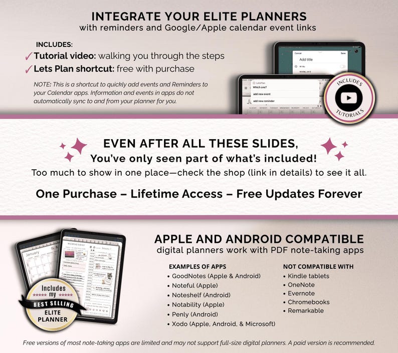 SHOP BUNDLE 2026 Digital Planner GoodNotes iPad Template Android Notability Journal Stickers Printables & Inserts