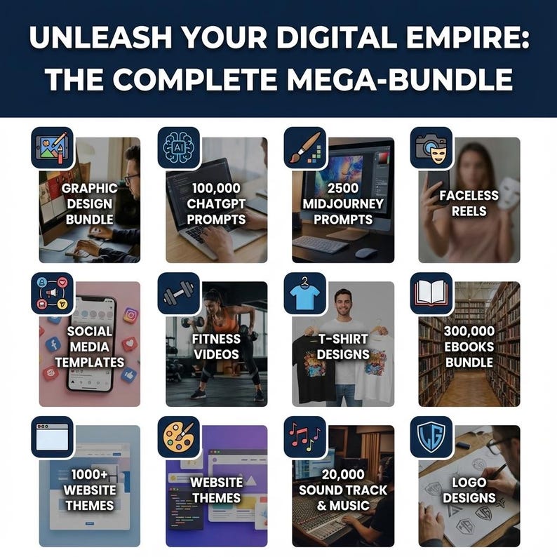 55 Million+ PLR MRR Digital Products Mega Bundle | Resellable eBooks, Courses & Templates | Digital Download