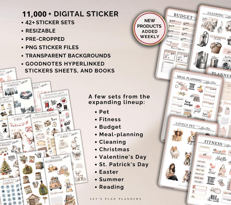 SHOP BUNDLE 2026 Digital Planner GoodNotes iPad Template Android Notability Journal Stickers Printables & Inserts