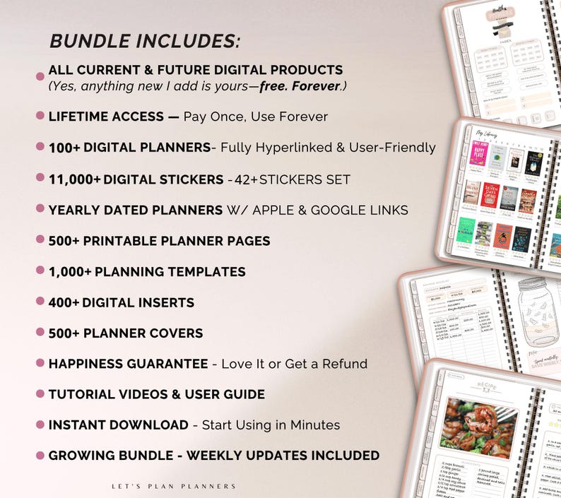 SHOP BUNDLE 2026 Digital Planner GoodNotes iPad Template Android Notability Journal Stickers Printables & Inserts