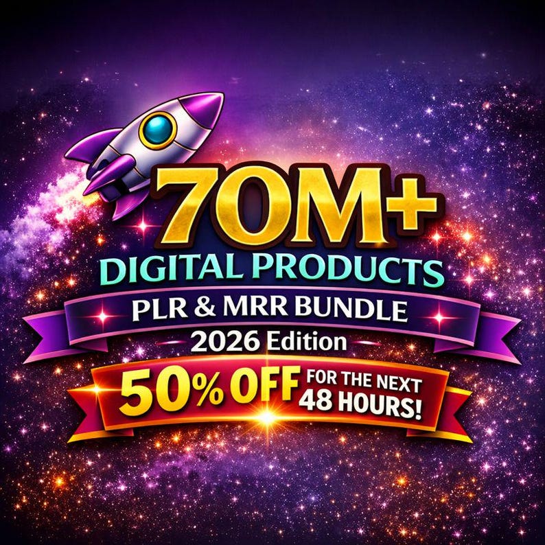 70M+ PLR MRR Digital Products Bundle | Resell Rights, Canva Templates (Instant Download)
