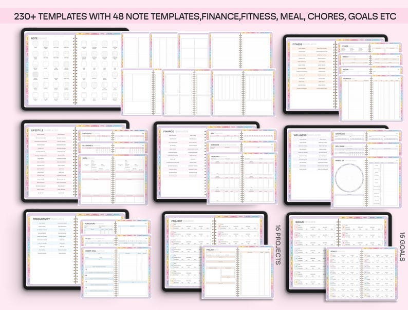 All-in-One Digital Planner 2026, 2027, 2028 Digital Planner, Digital Journal, Digital Goodnotes Template, Weekly, Daily Planner, Notability