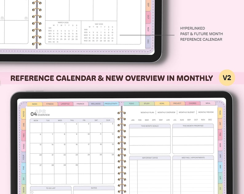 All-in-One Digital Planner 2026, 2027, 2028 Digital Planner, Digital Journal, Digital Goodnotes Template, Weekly, Daily Planner, Notability