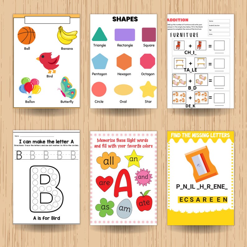35500 Educational Kids Resources Bundle PLR MRR resell right, Kids Learning Bundle printable pages, coloring book, worksheets, games, number