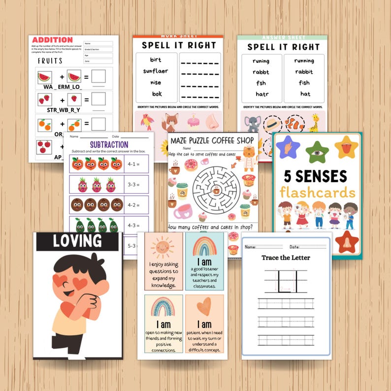 35500 Educational Kids Resources Bundle PLR MRR resell right, Kids Learning Bundle printable pages, coloring book, worksheets, games, number
