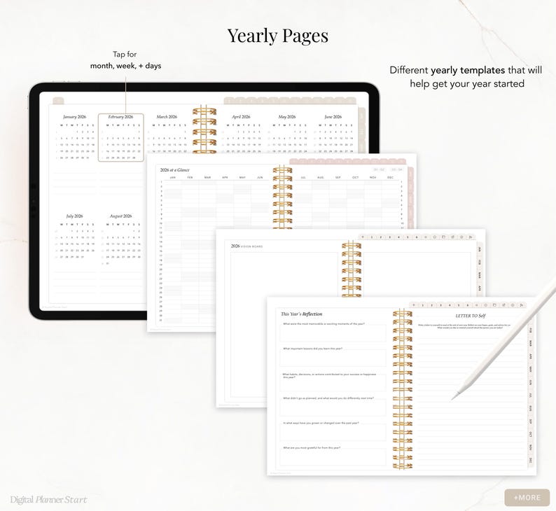 2026 Ultimate Digital Planner | Monthly, Weekly, Daily Planner, iPad Planner, Hyperlinked Digital Planner, Goodnotes Planner, Notability