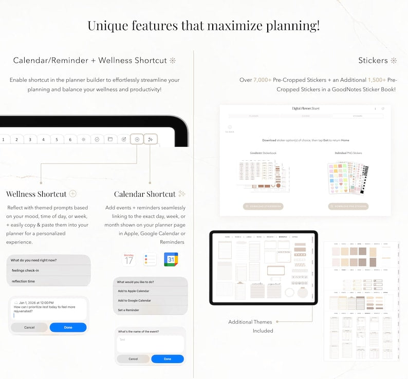 2026 Ultimate Digital Planner | Monthly, Weekly, Daily Planner, iPad Planner, Hyperlinked Digital Planner, Goodnotes Planner, Notability