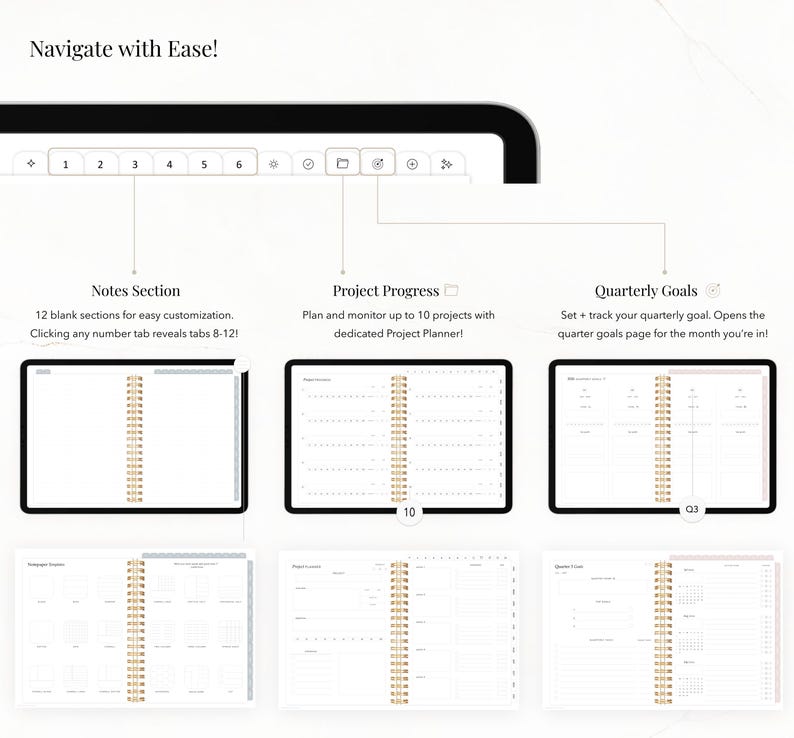 2026 Ultimate Digital Planner | Monthly, Weekly, Daily Planner, iPad Planner, Hyperlinked Digital Planner, Goodnotes Planner, Notability