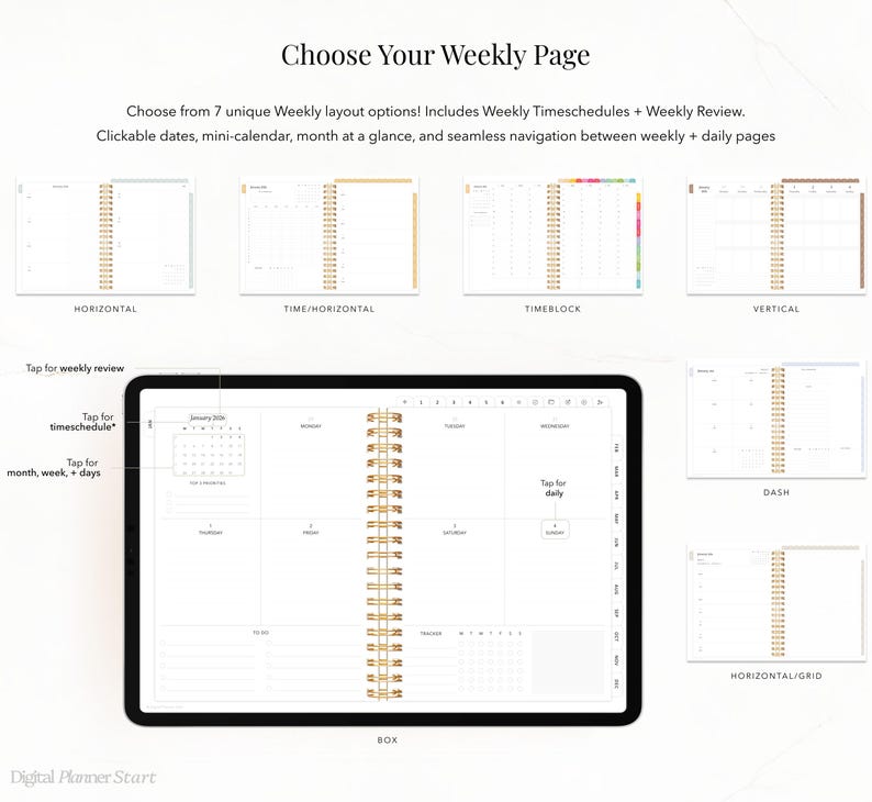 2026 Ultimate Digital Planner | Monthly, Weekly, Daily Planner, iPad Planner, Hyperlinked Digital Planner, Goodnotes Planner, Notability