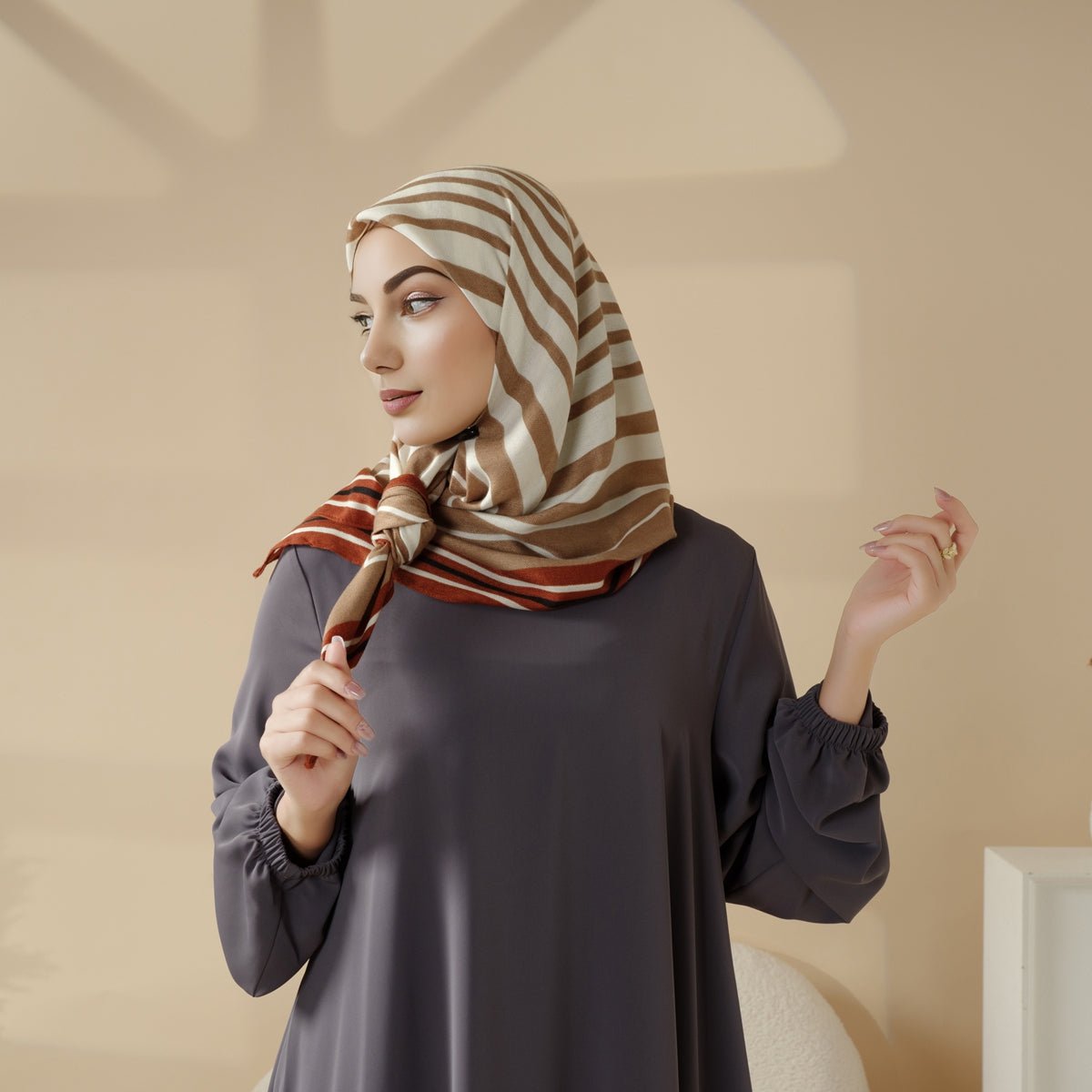 Imitation Cashmere Square Hijab (MH091)
