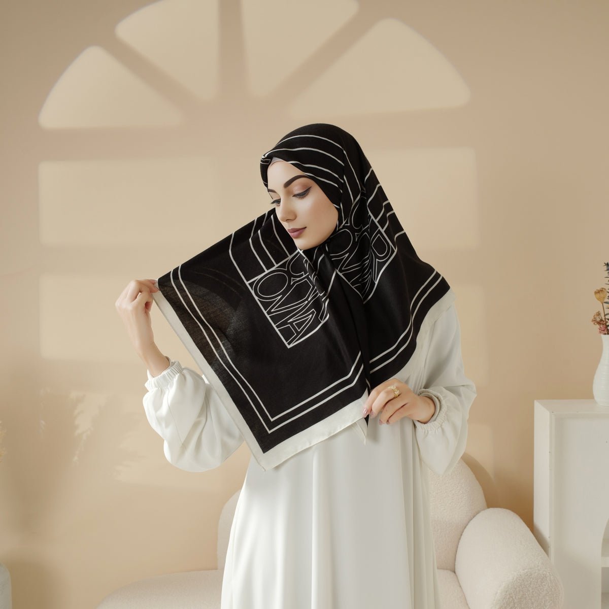 Imitation Cashmere Square Hijab (MH091)