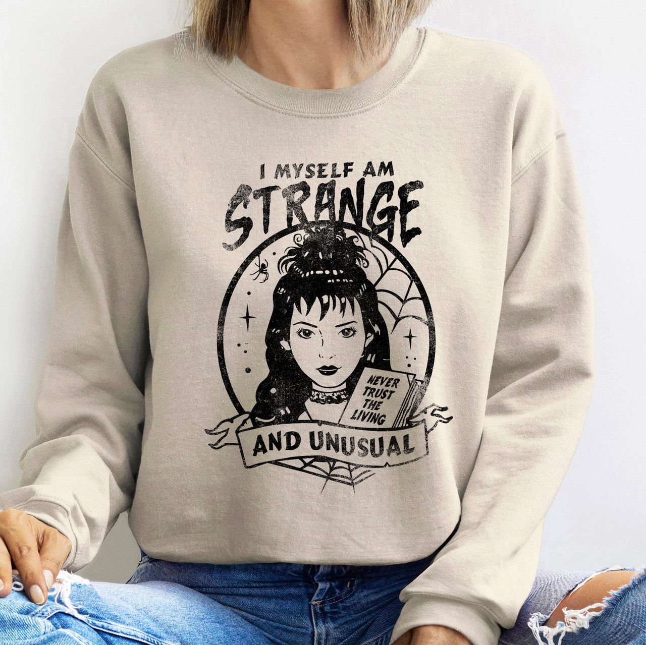Strange And Unusual Halloween Cozy Soft Plush Fleece Lined Premium Warm Comfort Sweatshirt