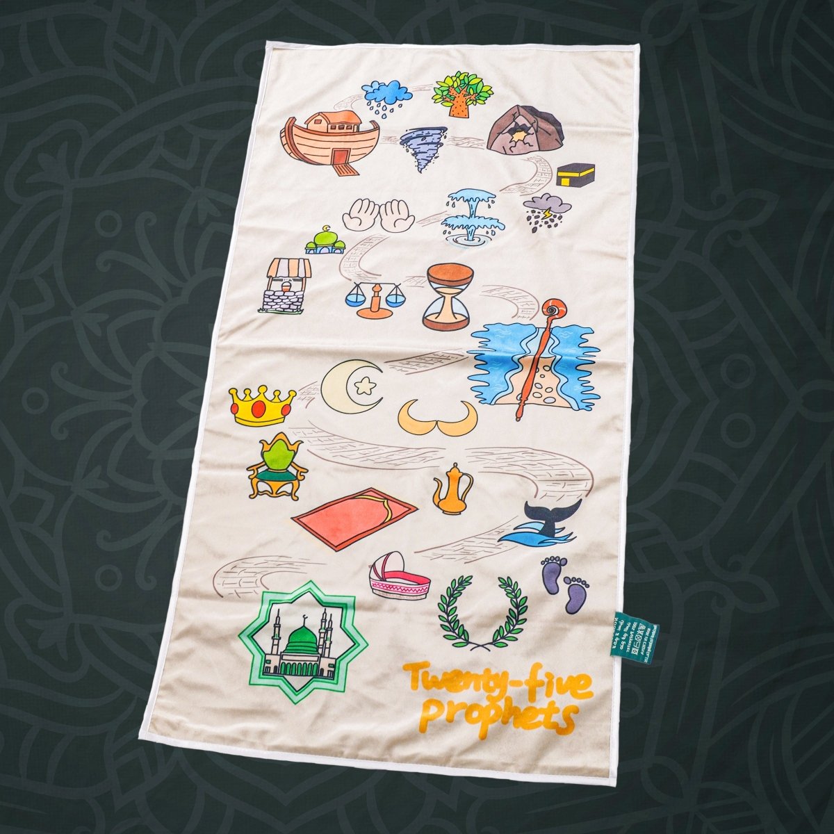Interactive Kids Prayer Mat | Islamic Illustrated Prayer Mat For Muslim Kids (MR084)