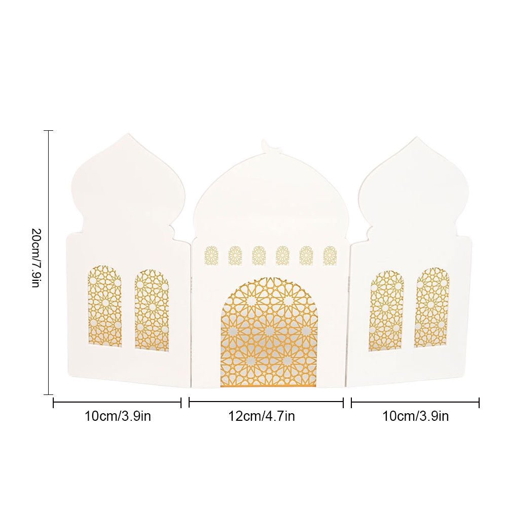 Islamic Acrylic Folding Screen Hollow Pattern Desktop Decor (MAC402)