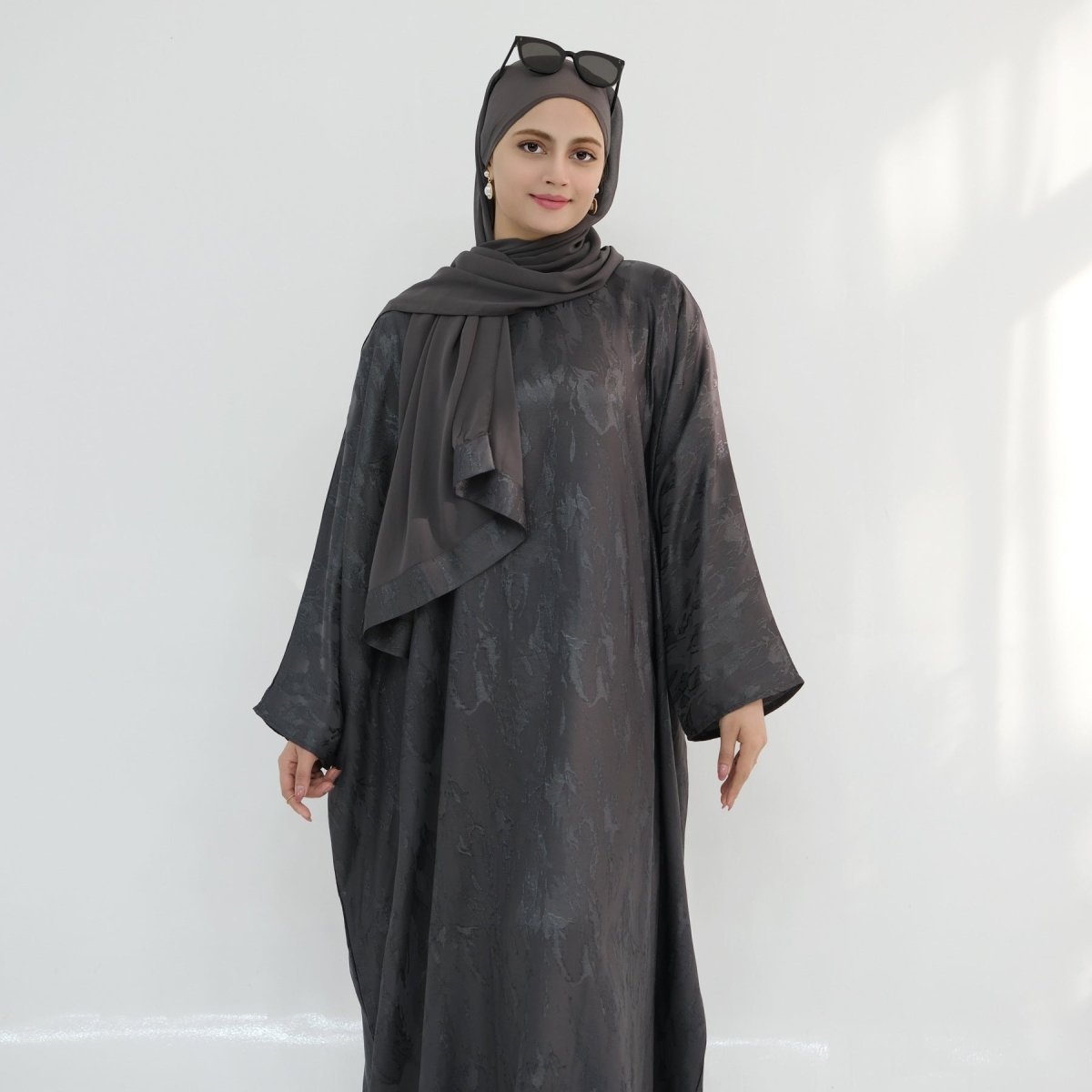 Jacquard Batwing Maxi Abaya(MA447)