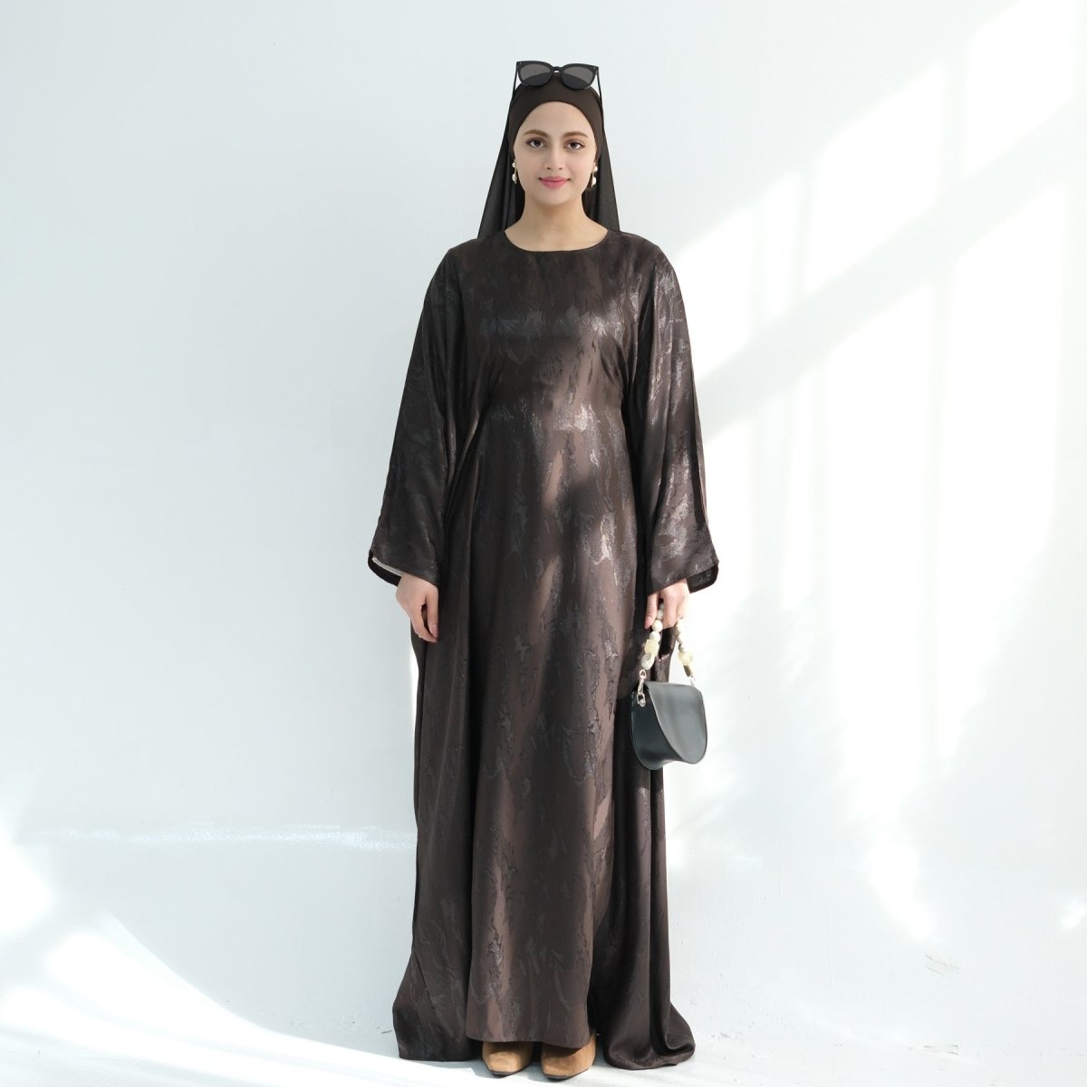 Jacquard Batwing Maxi Abaya(MA447)