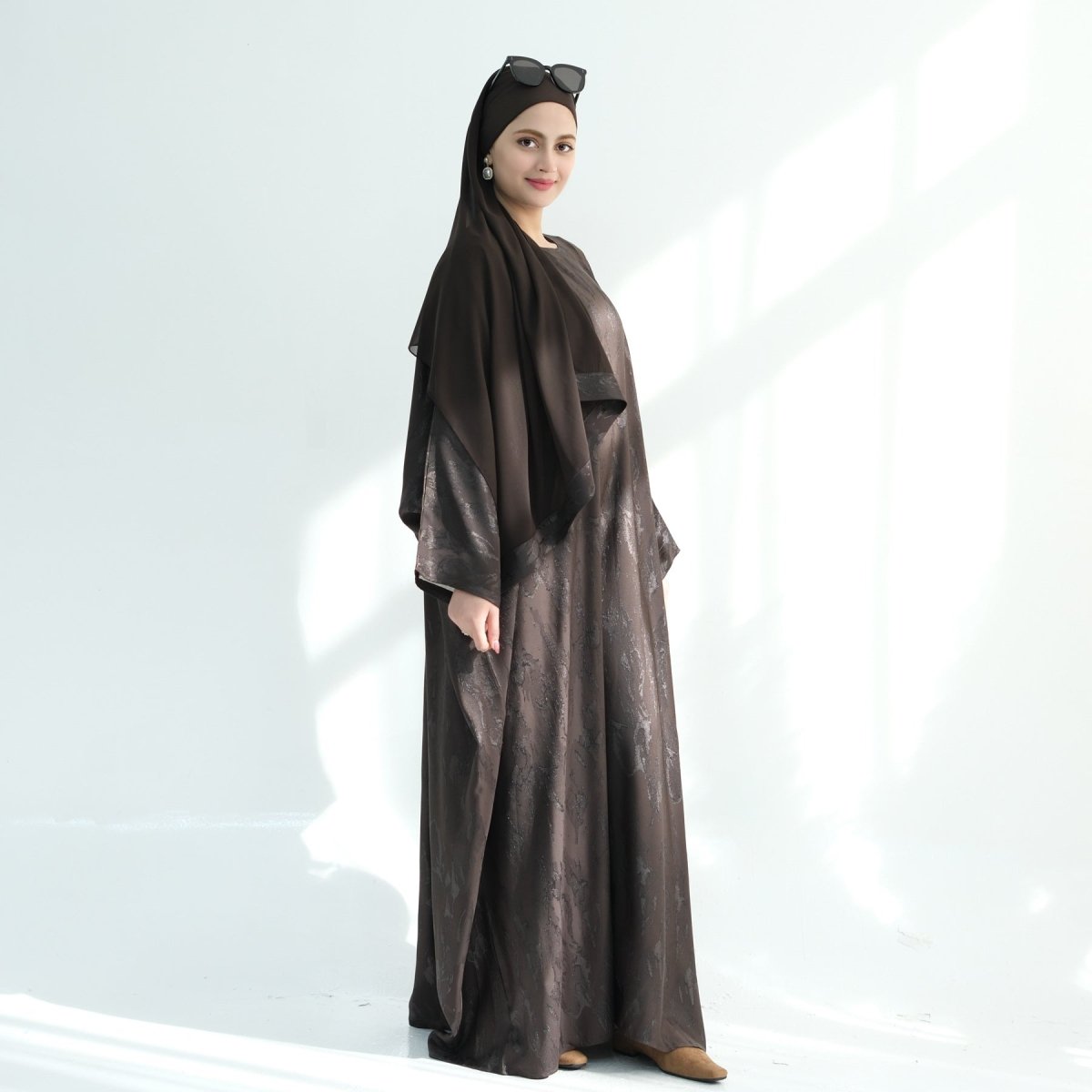 Jacquard Batwing Maxi Abaya(MA447)