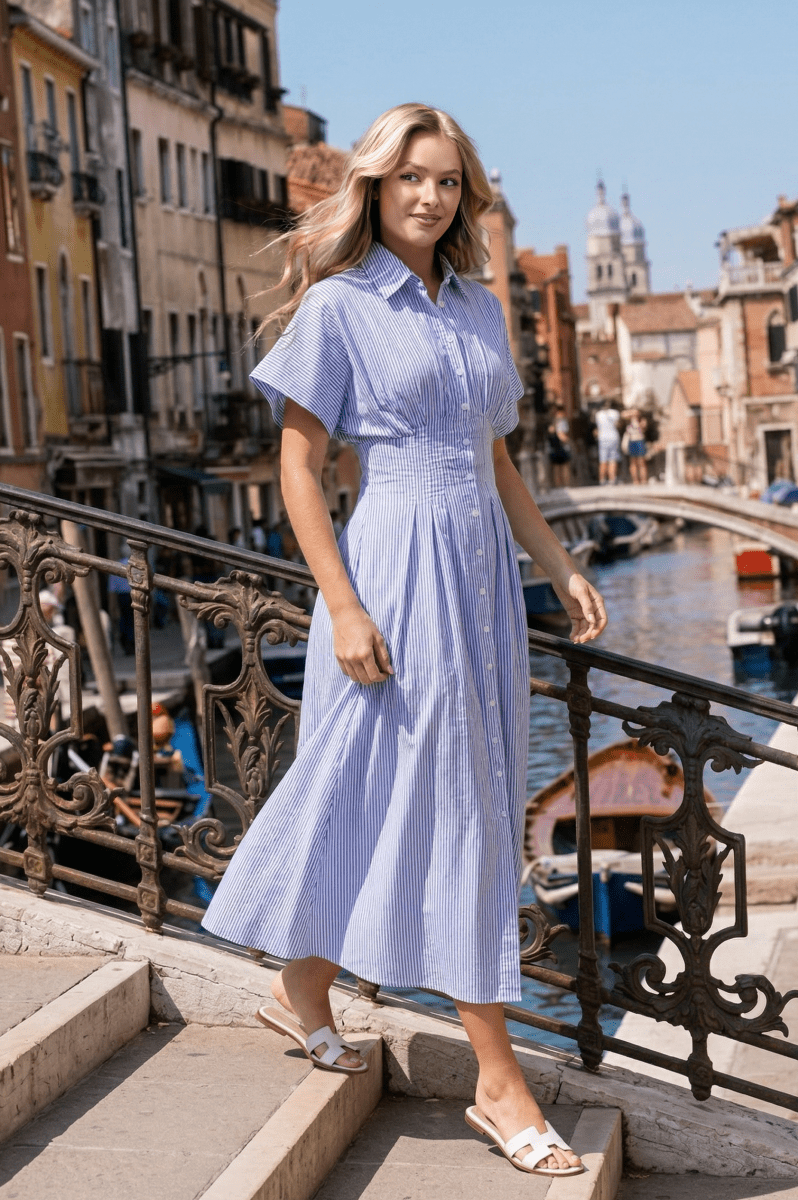 Juno Dress (Light Blue)