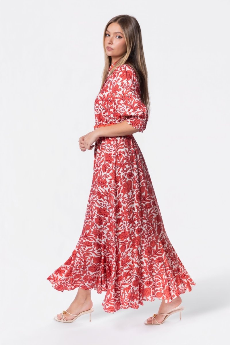 Karen Dress (White/Pink)