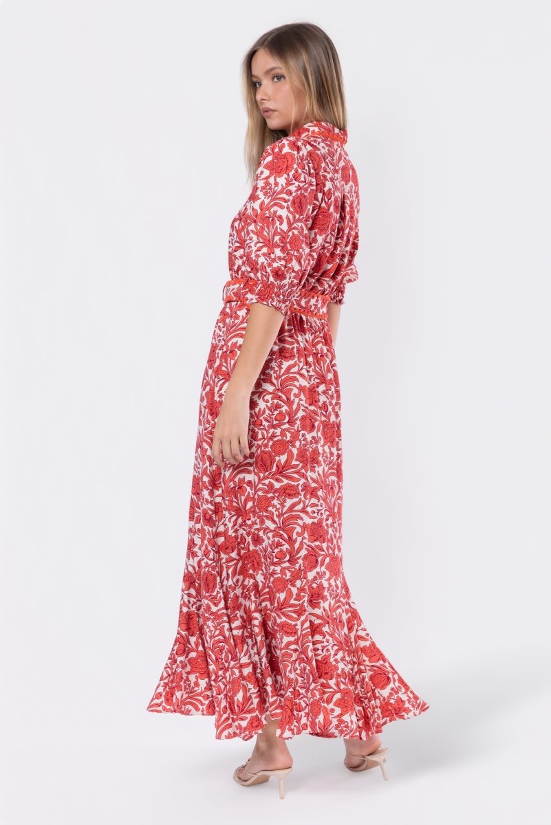Karen Dress (White/Pink)