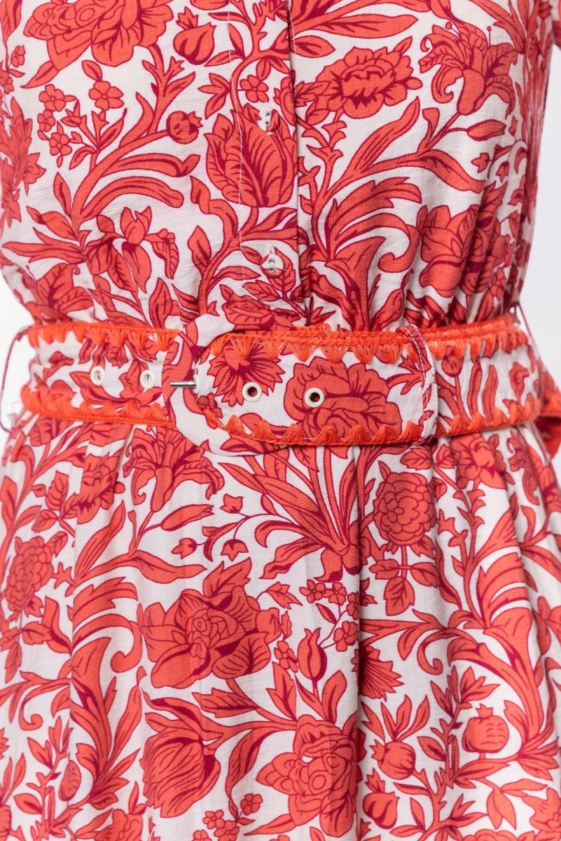 Karen Dress (White/Pink)