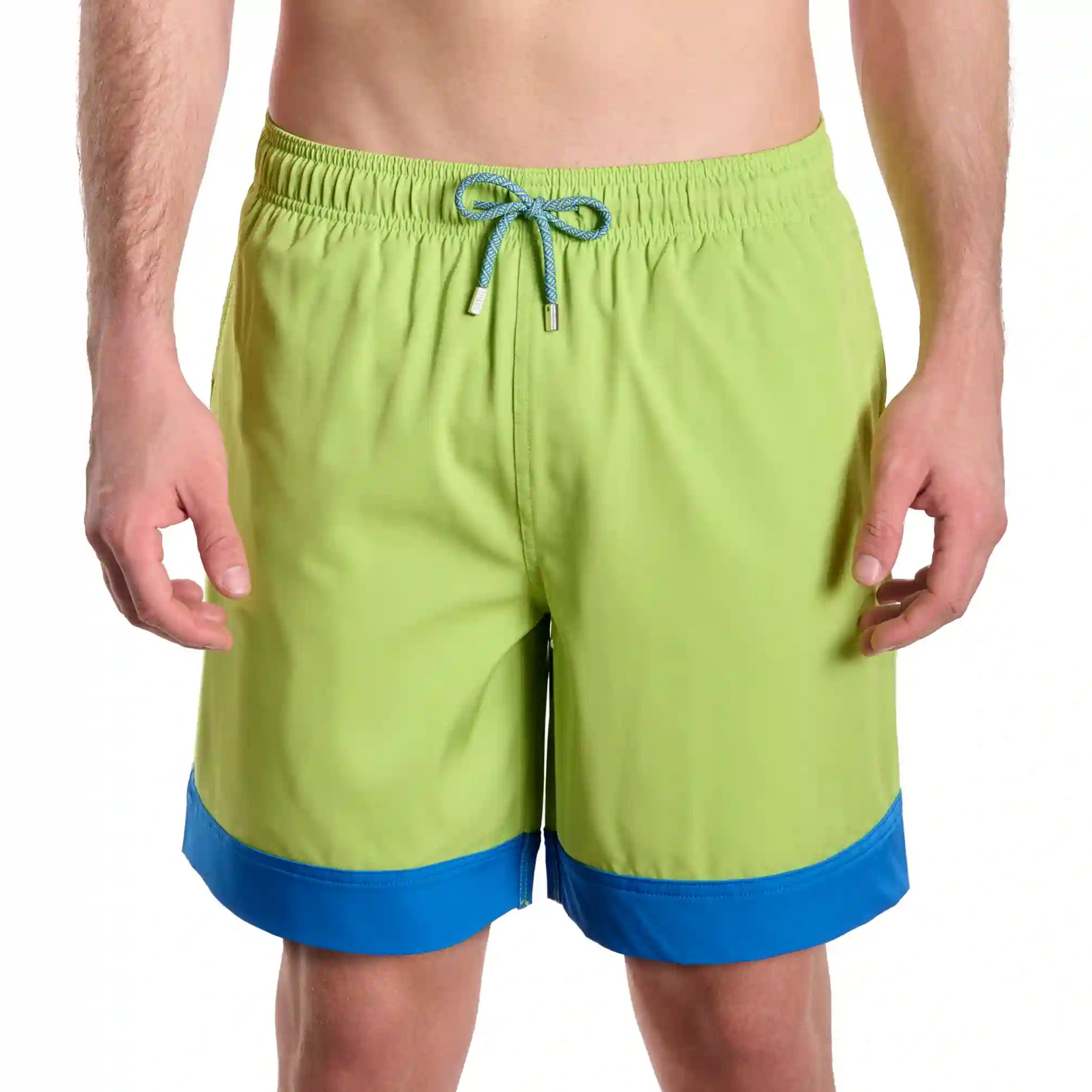 Men’s Premium Compression-Lined Hybrid Shorts – Key Lime