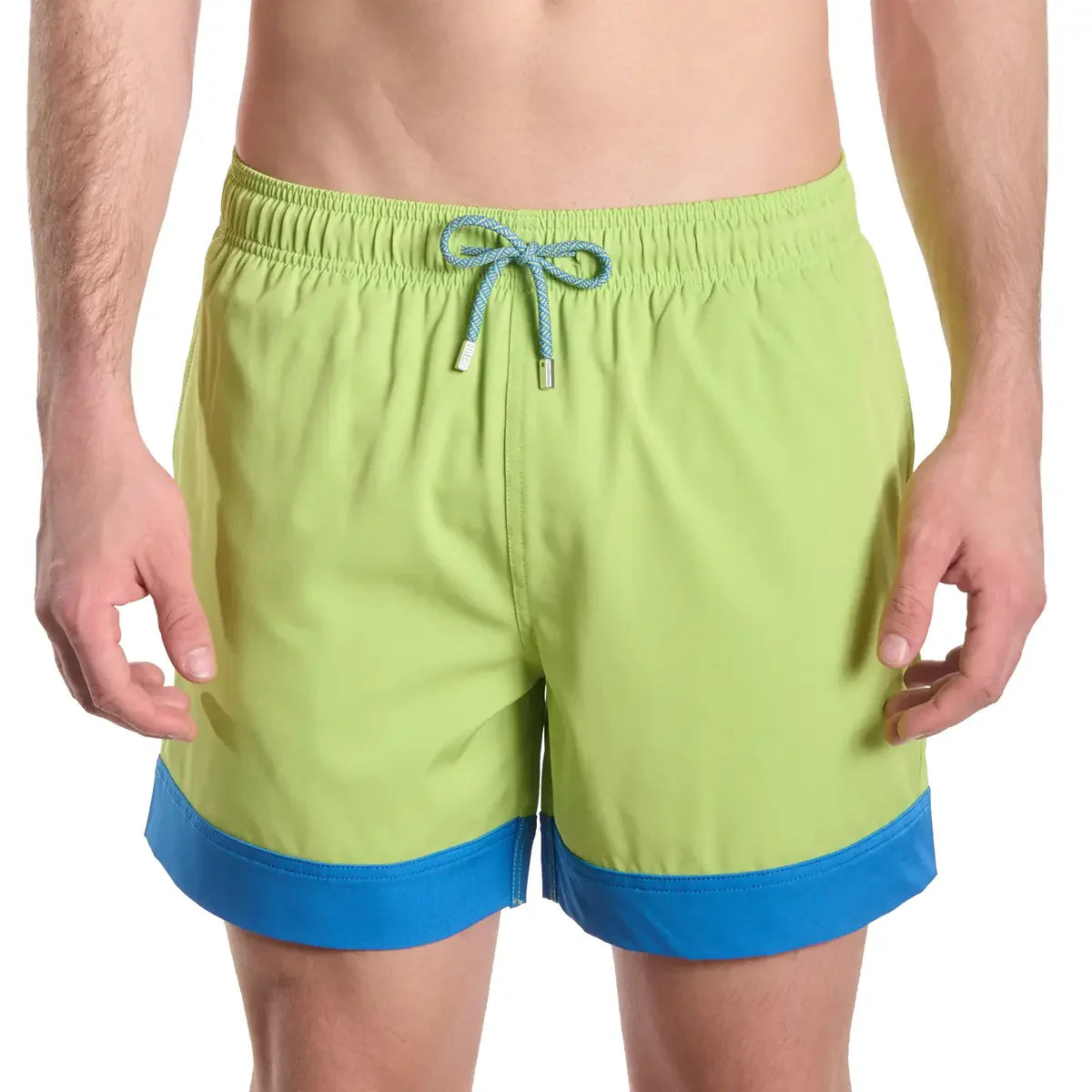 Men’s Premium Compression-Lined Hybrid Shorts – Key Lime