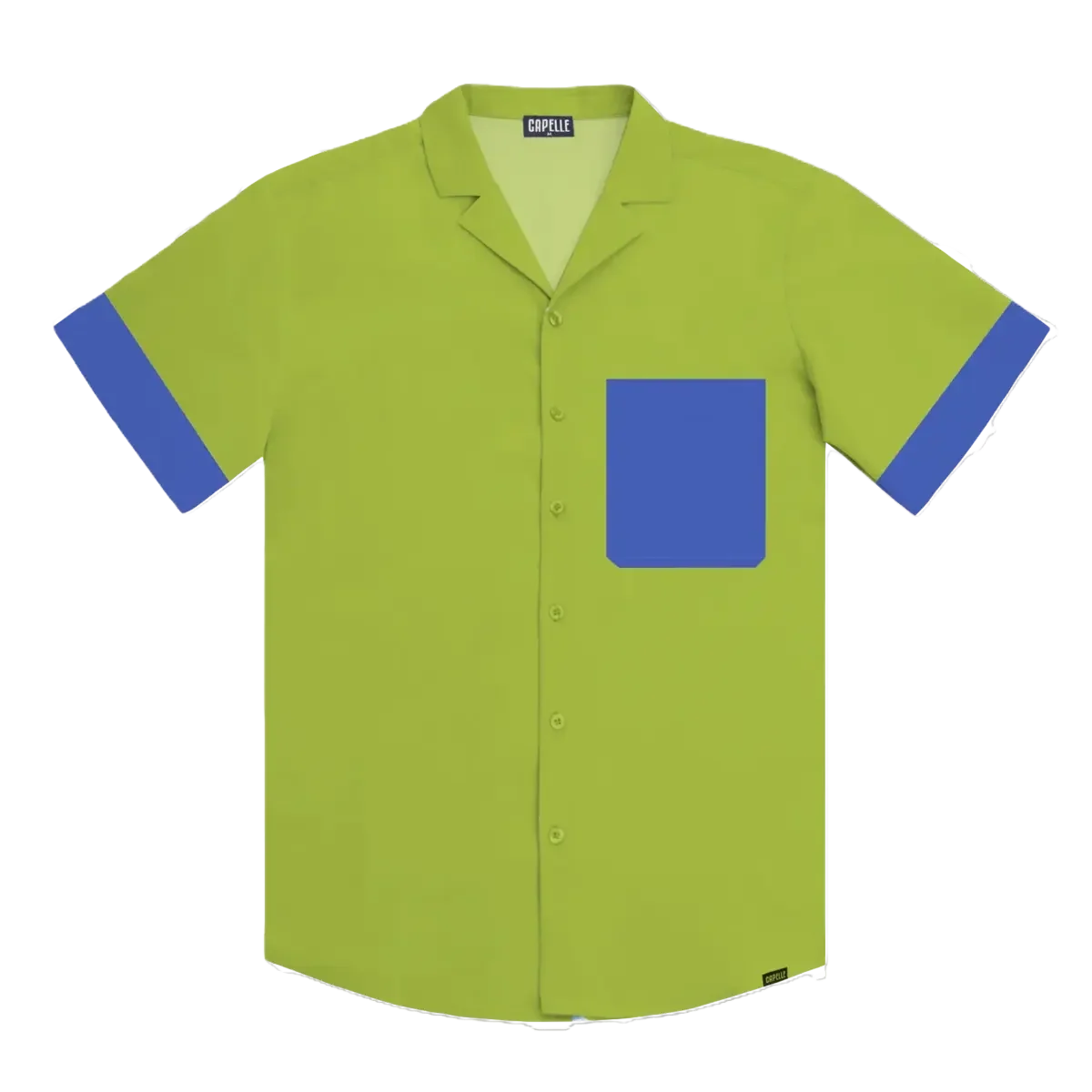 Men’s Short Sleeve Tailored Fit Button-Down Shirt – Key Lime