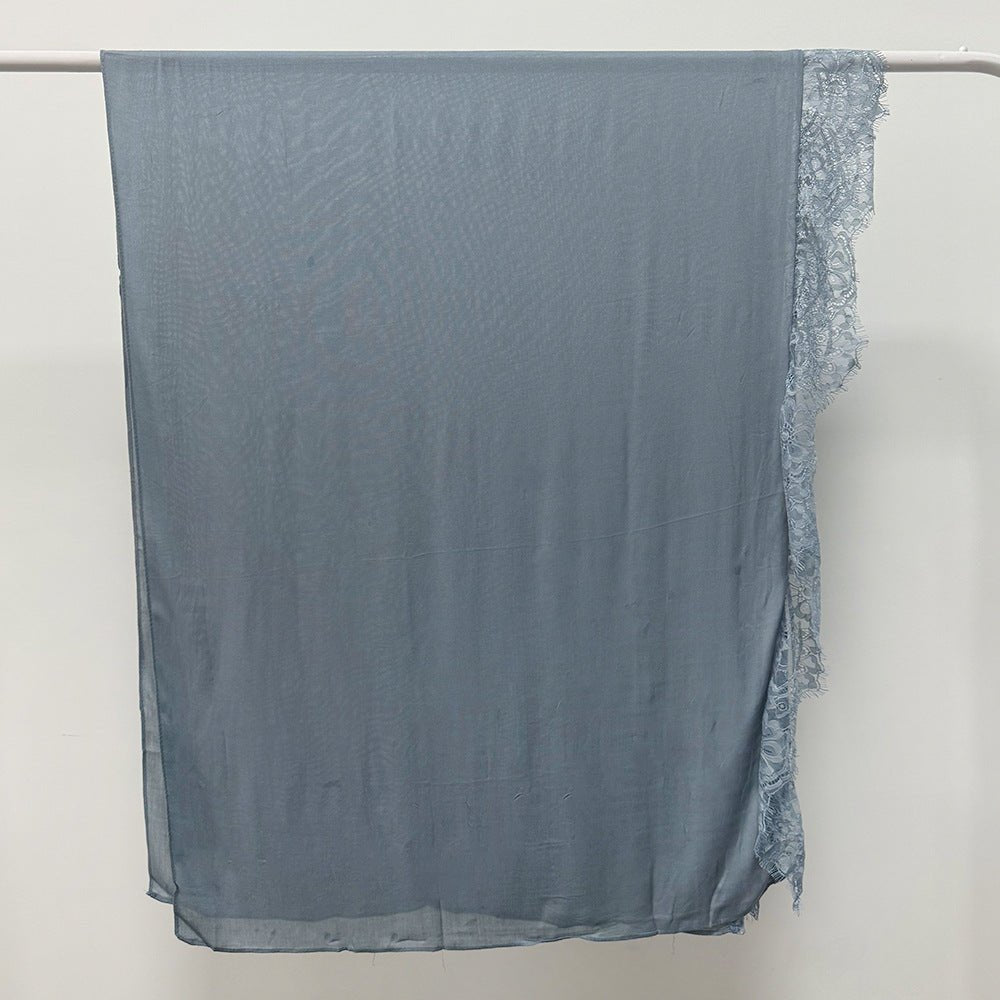 Lace Trim Rayon Hijab Scarf(MH211)