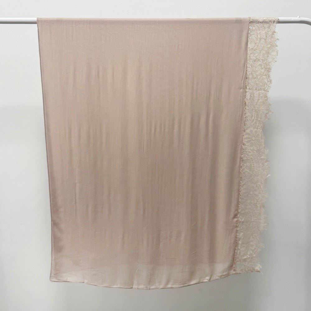 Lace Trim Rayon Hijab Scarf(MH211)