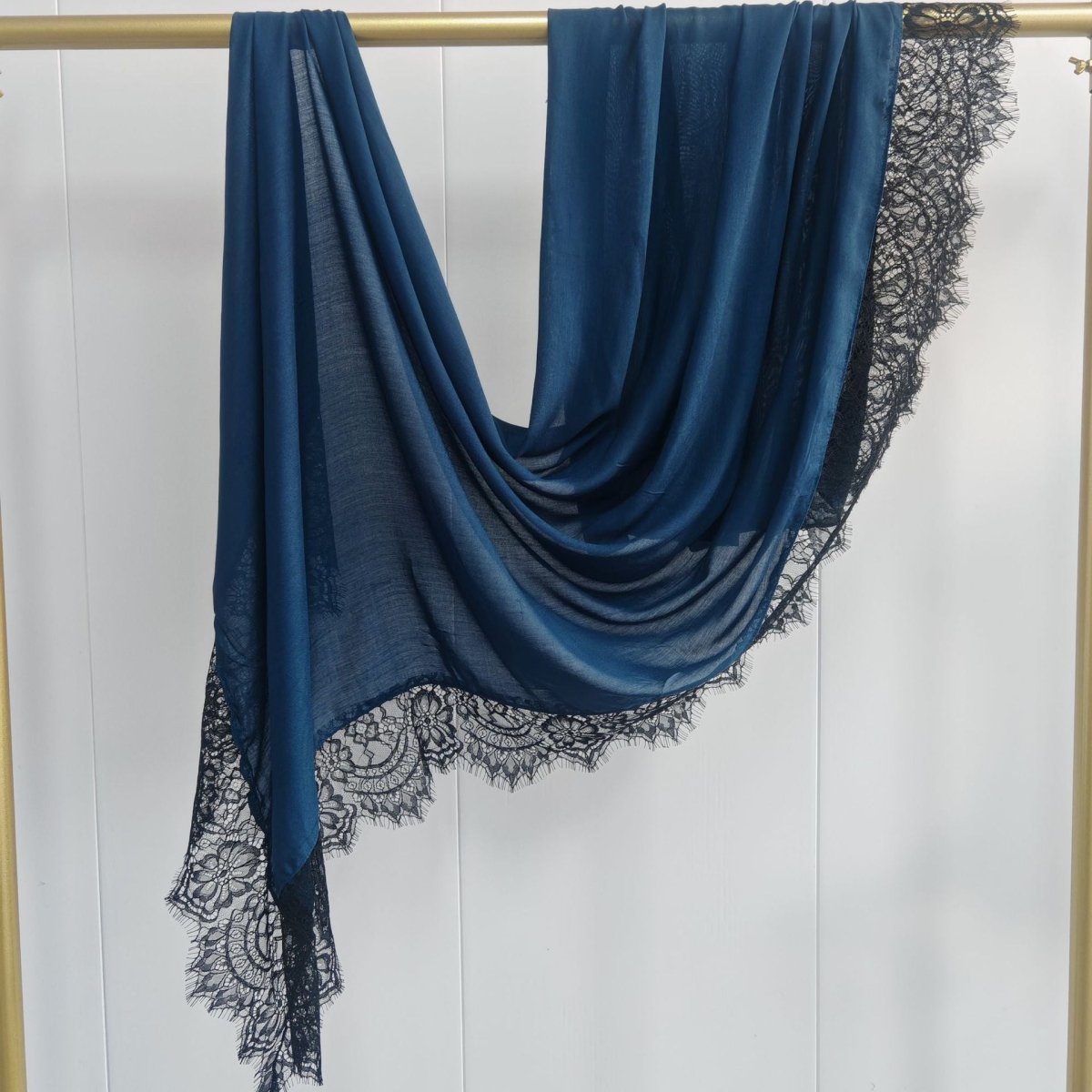 Lace Trim Rayon Hijab Scarf(MH211)