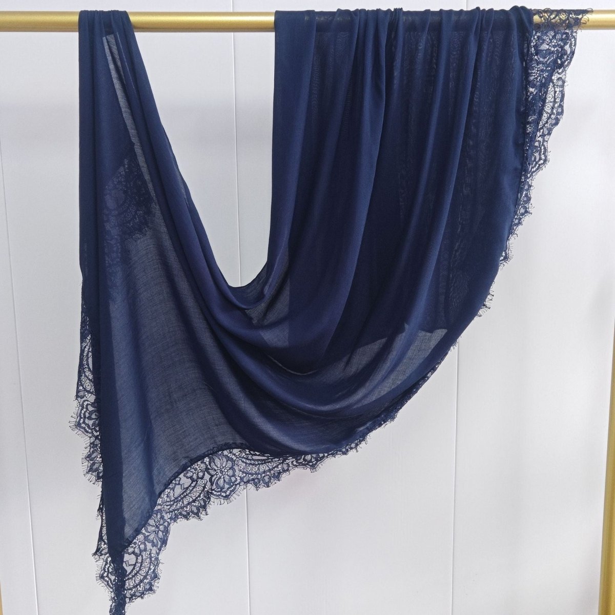 Lace Trim Rayon Hijab Scarf(MH211)