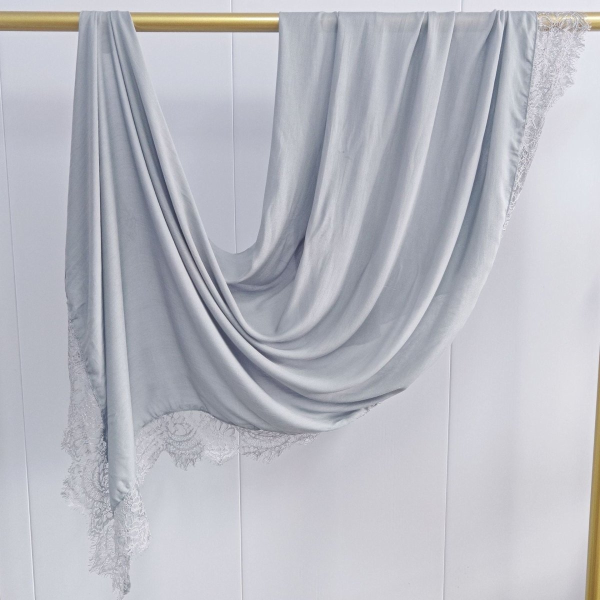 Lace Trim Rayon Hijab Scarf(MH211)