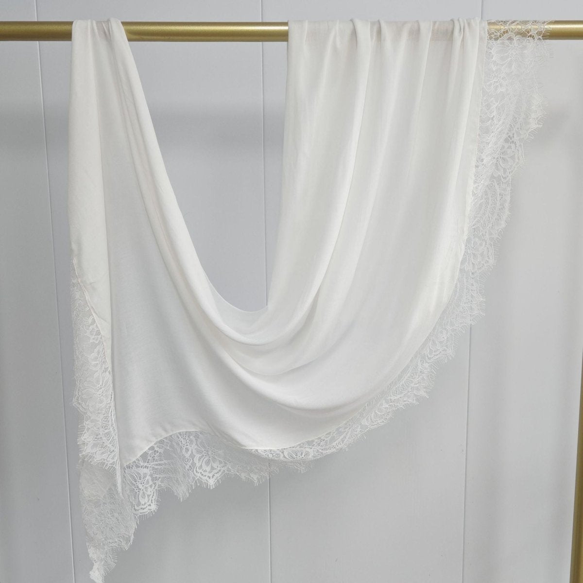 Lace Trim Rayon Hijab Scarf(MH211)