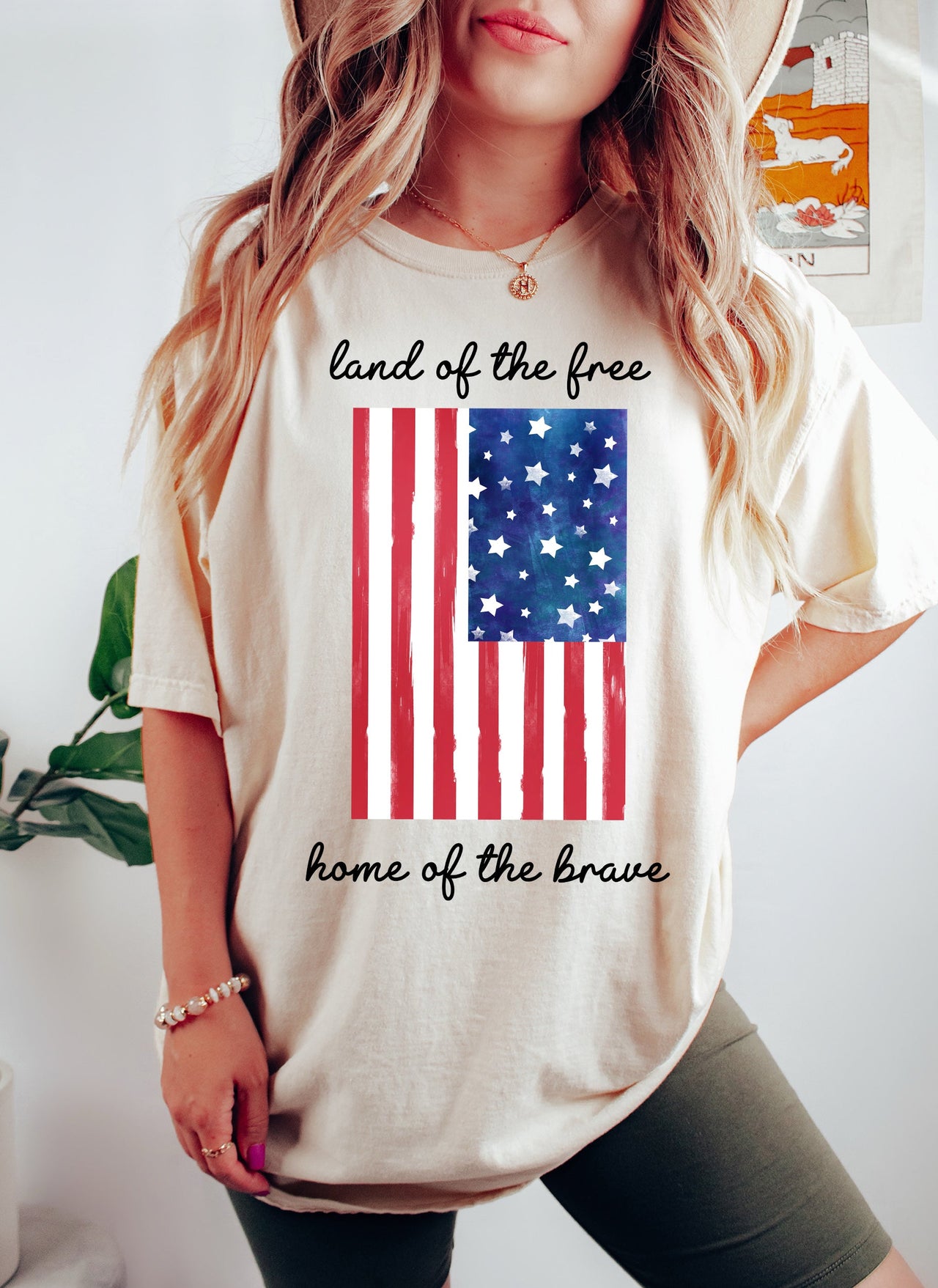 Land Of The Free Patriotic American Pride Edition For Everyday Wear And All Americana Comfort Colors Tee